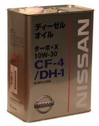 ������ �������� ����� Nissan Turbo X SAE 10W-30 CF-4 DH-1 (4�) ����������������� | ������� KLBF010304